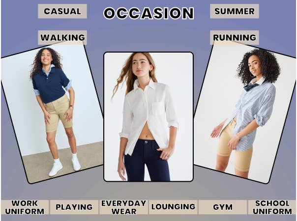 Women's School Uniform Super Stretch Bermuda Shorts