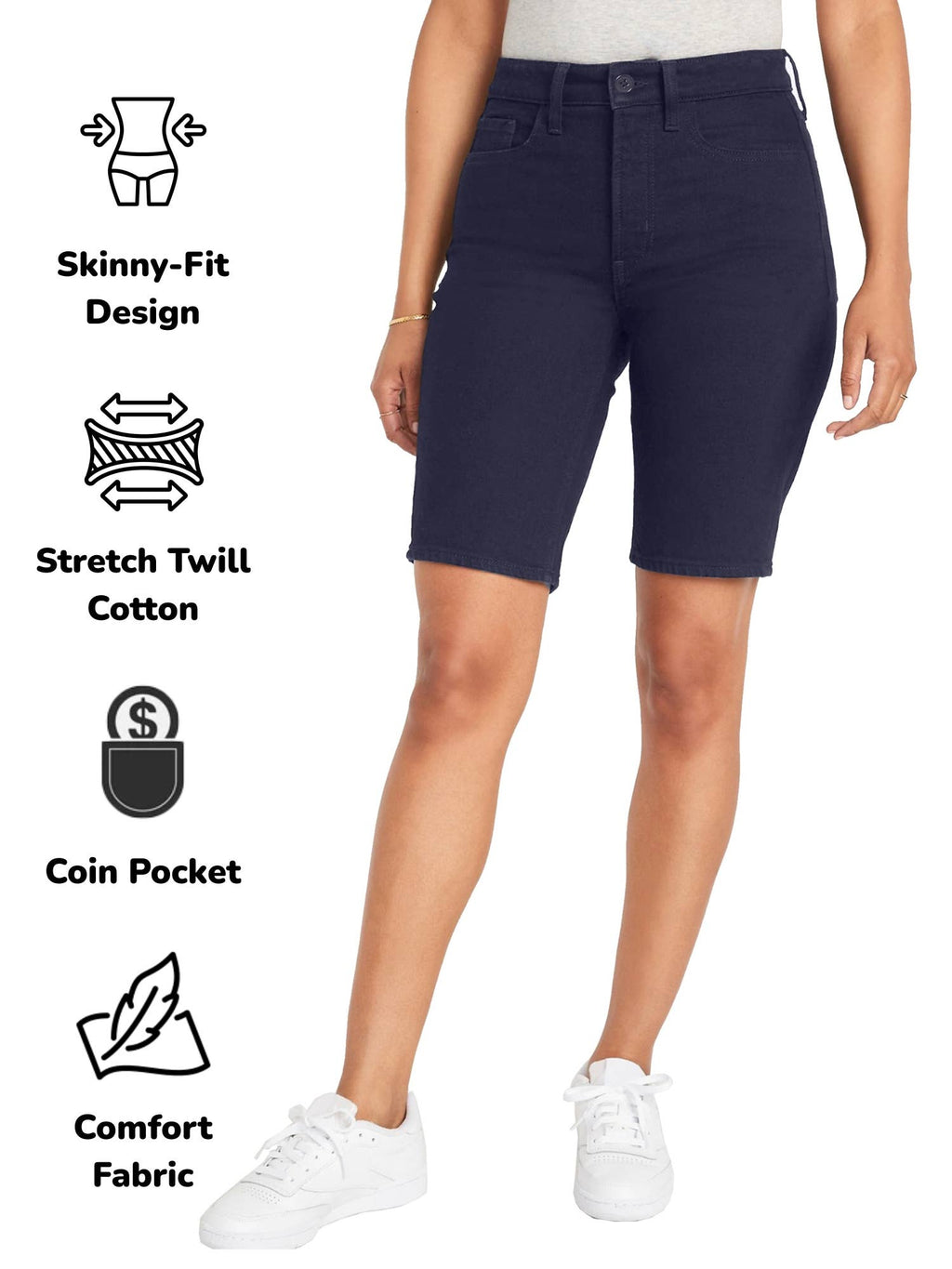 Women's School Uniform Super Stretch Bermuda Shorts