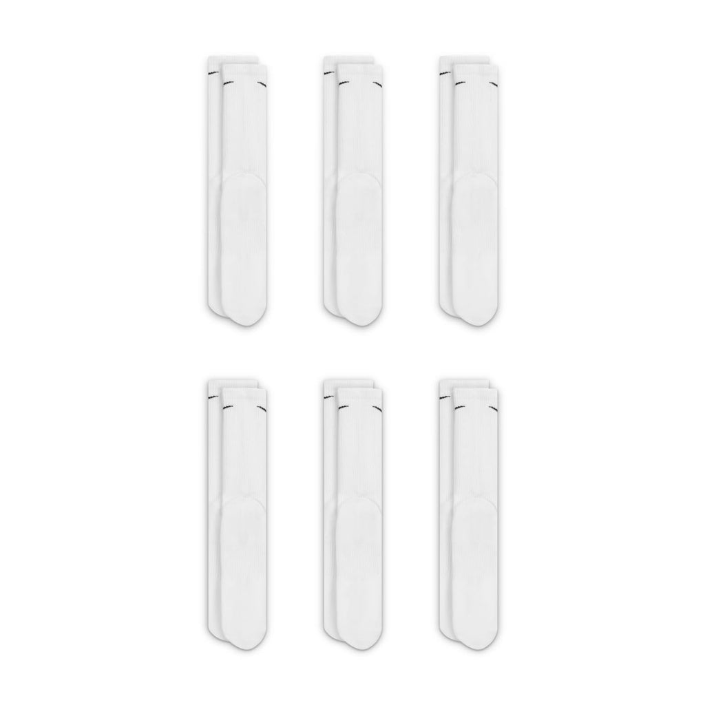 Nike Everyday Plus Cushion Crew Socks 6-Pair Pack White/Black MD (US Men's Shoe