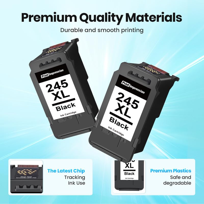 245XL Ink Cartridge Replacement for Canon 245XL Black Ink PG-245XL (2 Pack)