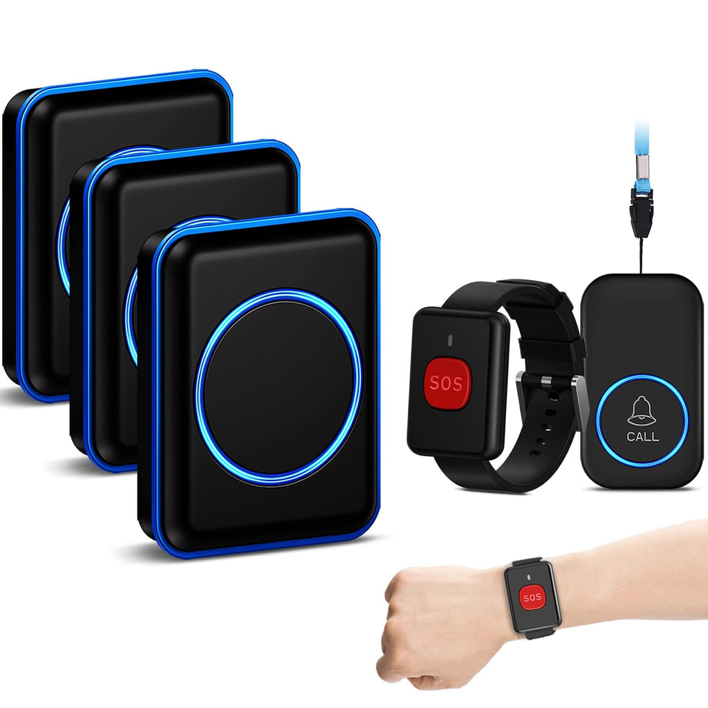 FullHouse Caregiver Pager Wireless Call Button Emergency Wristband