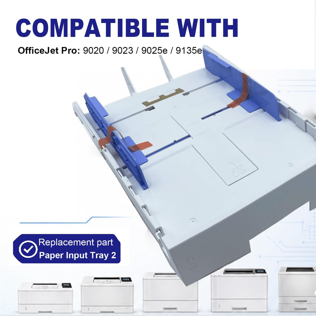 Paper Input Tray 2, Printer Parts Compatible with HP OJPro 9020 9023 9025e 9135e