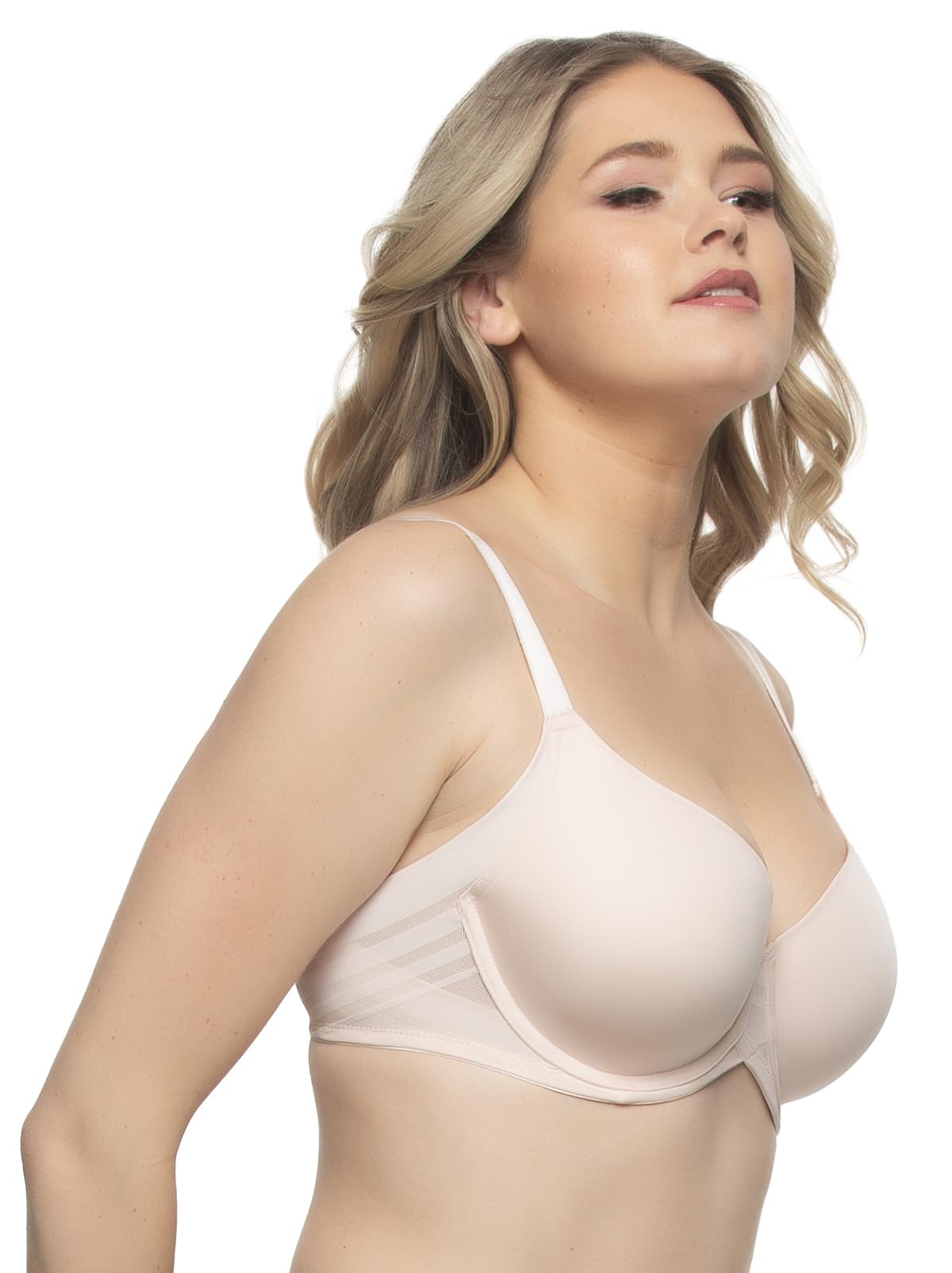 Felina Marvelous Side Smoothing T-Shirt Bra for Women, RSW 42D Rosewater
