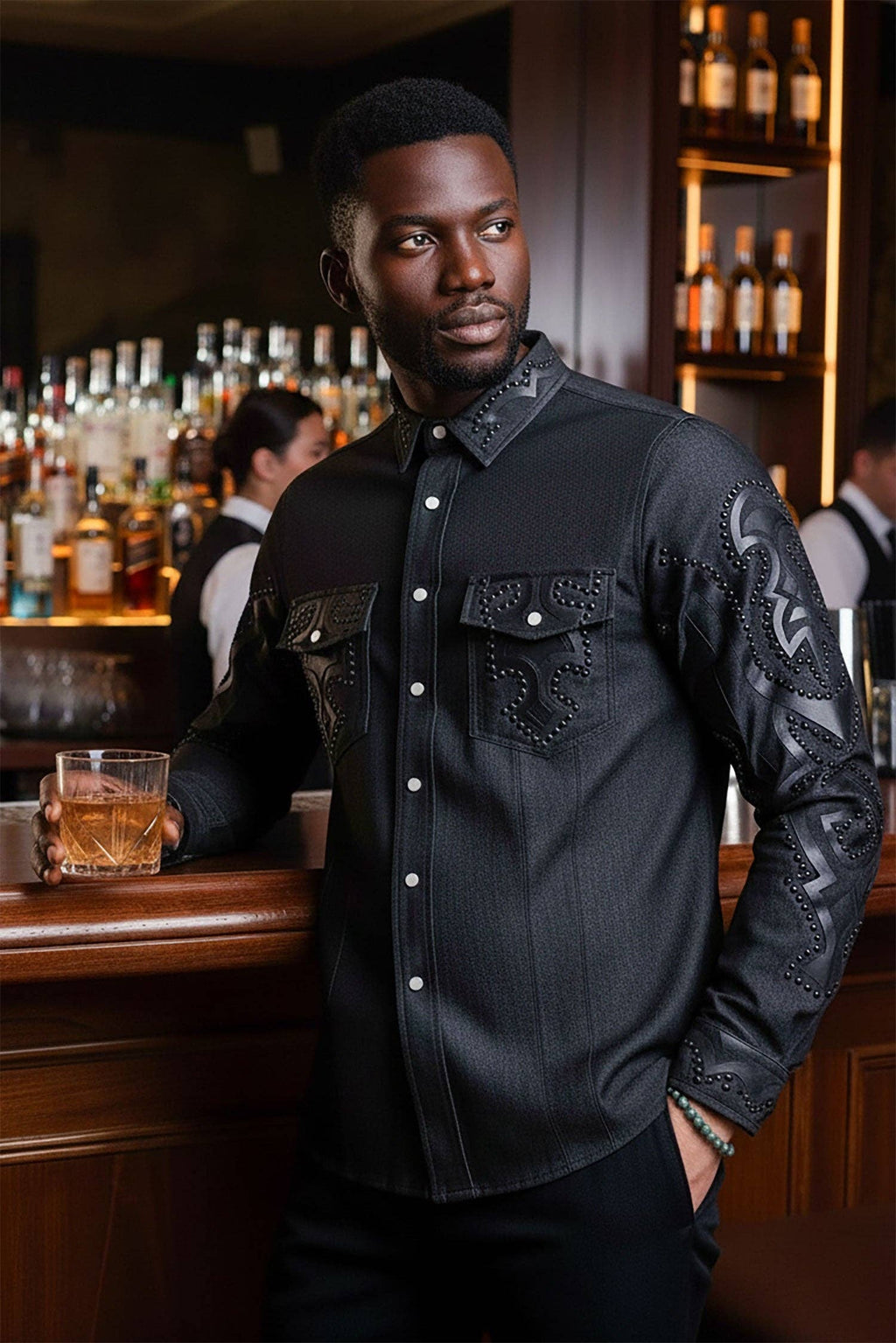 Riyadh Studded Long Sleeve Shirt