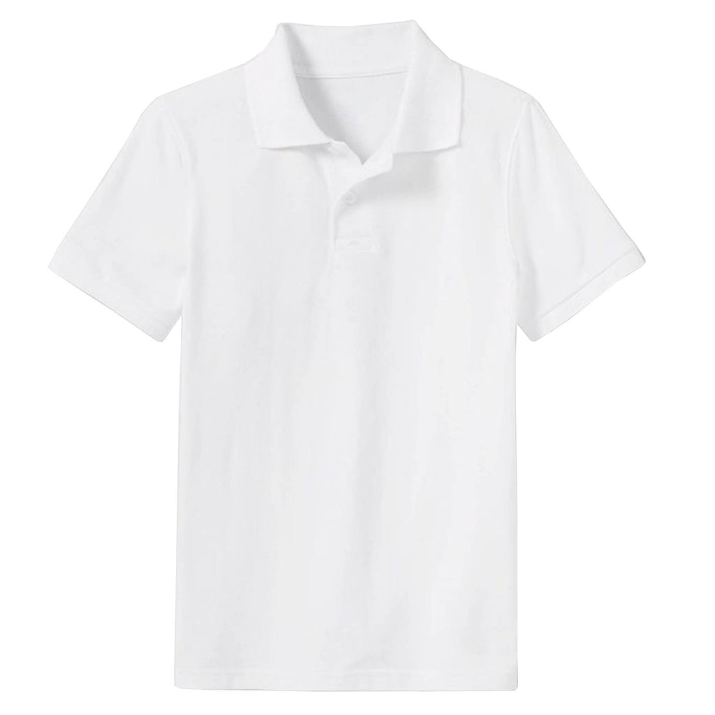 Classic Boy's Short Sleeve School Uniform Polo Shirt(XS-2XL)