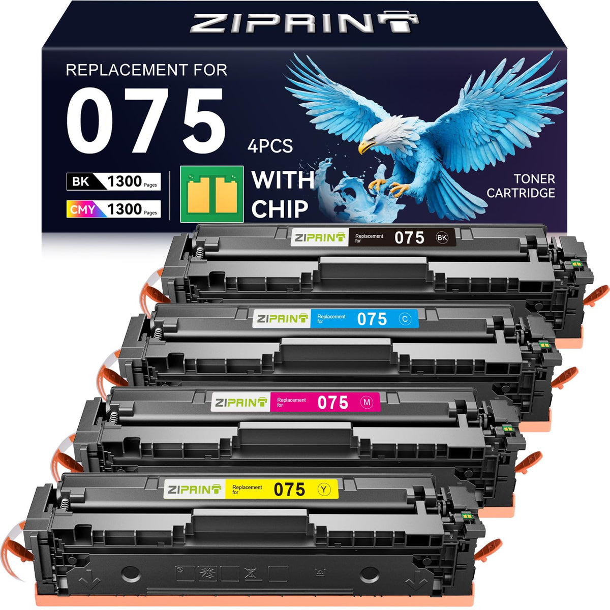 075 Toner 4-Pack Compatible Canon MF665Cdw MF663Cdw MF662Cdw LBP646Cdw LBP647Cdw