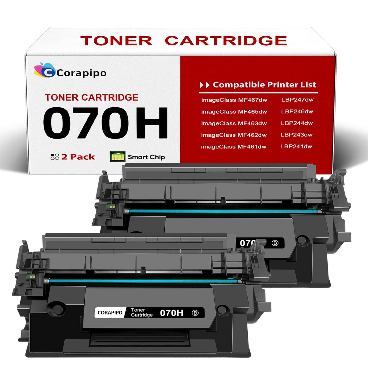 Corapipo 070H High Yield Toner Cartridge - Replacement for Canon 070 Black Toner