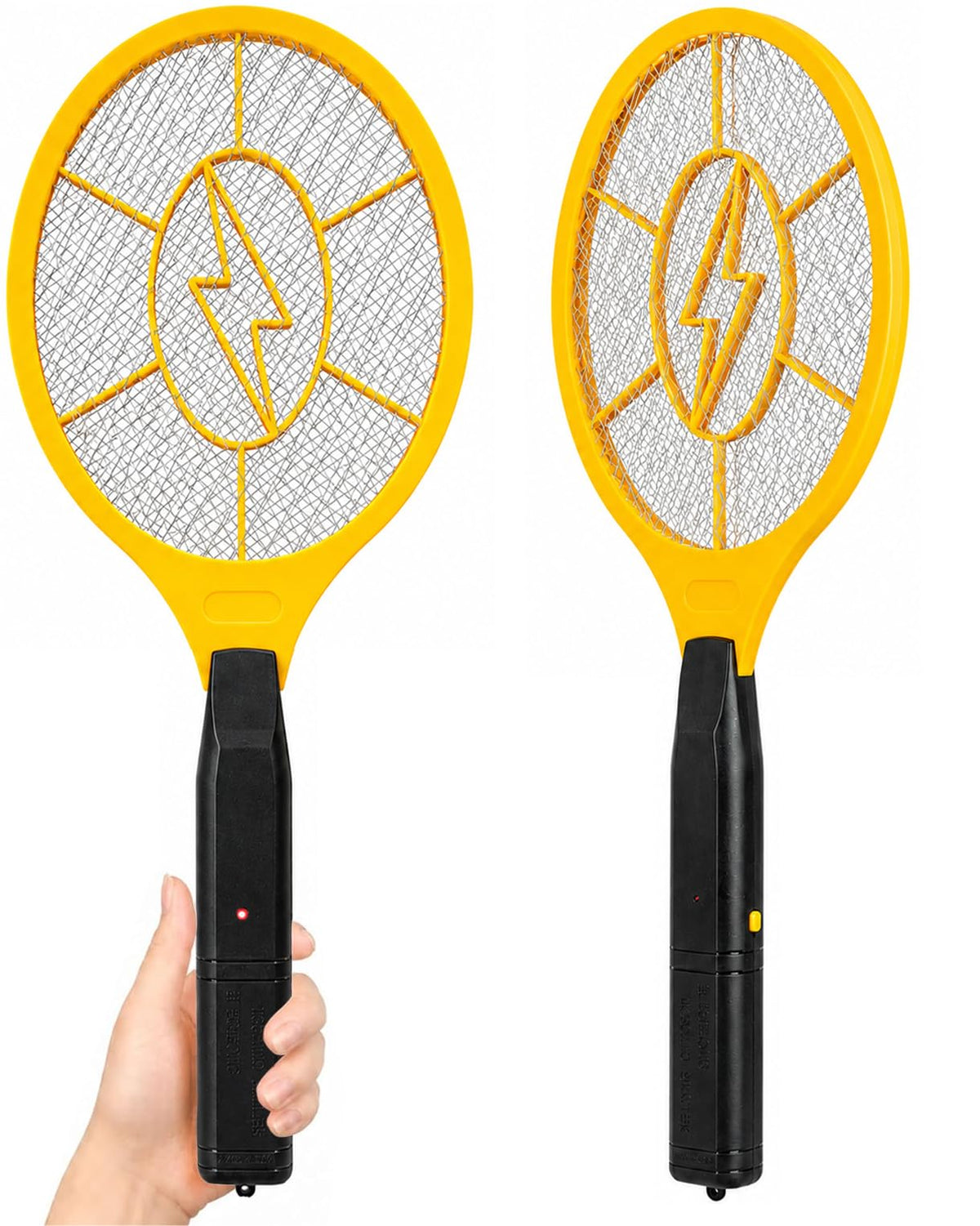 Drihara 2-Pack Electric Fly Swatter – Battery Powered Bug Zapper Racket
