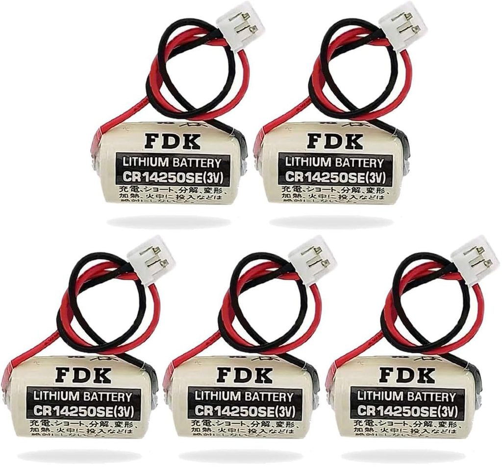 Zivases (5-Pack) CR14250SE 1/2AA Lithium Battery 3V 1000mAh for FDK 1747-BA Pwr