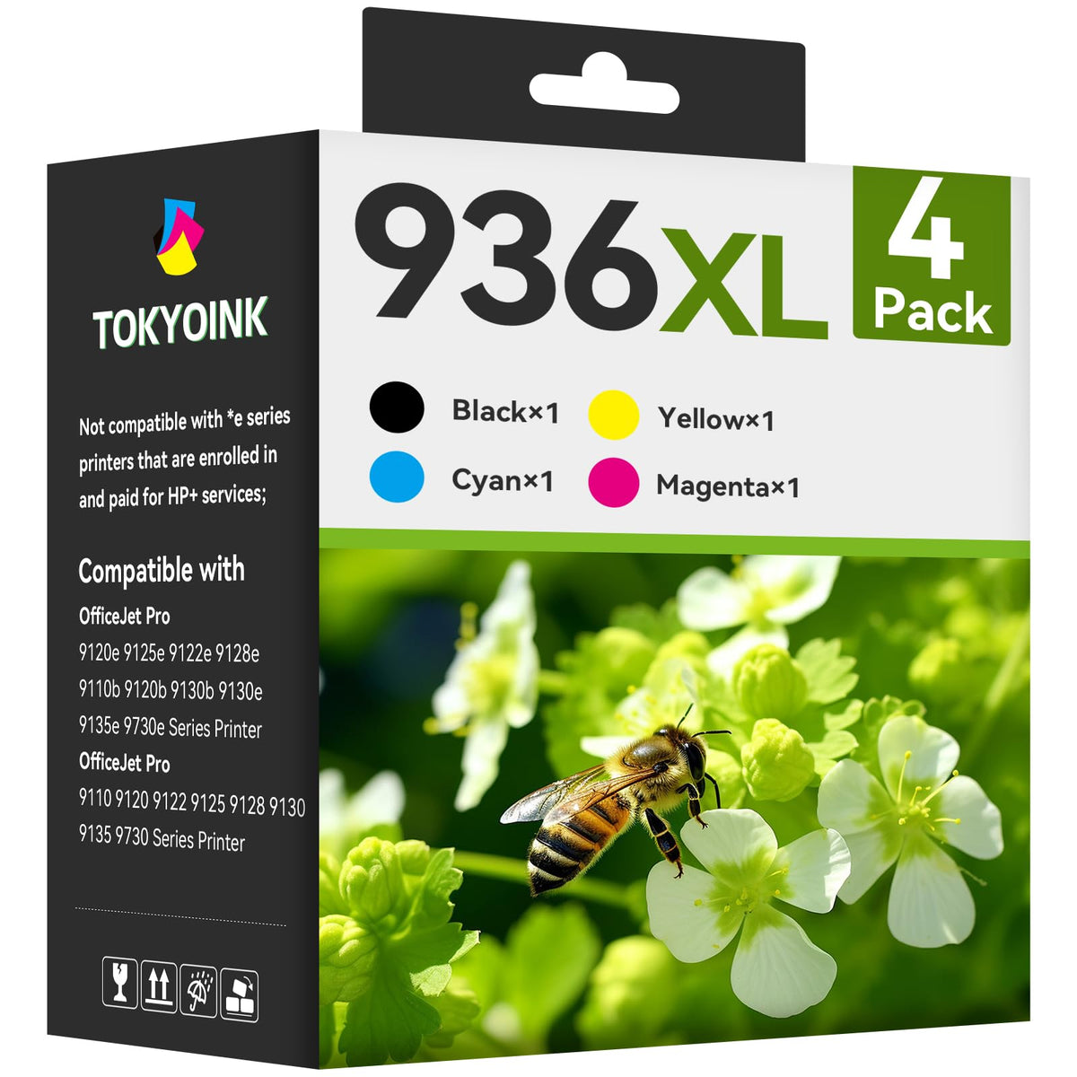 TOKYOINK 936XL Ink 4-Pack for HP OfficeJet Pro 9120e 9135e 9730e 9128e
