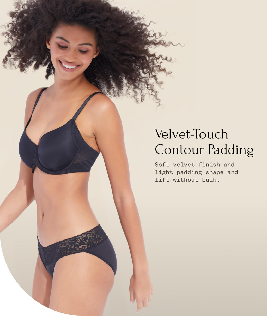 Felina Marvelous Side Smoothing T-Shirt Bra for Women, RSW 42D Rosewater