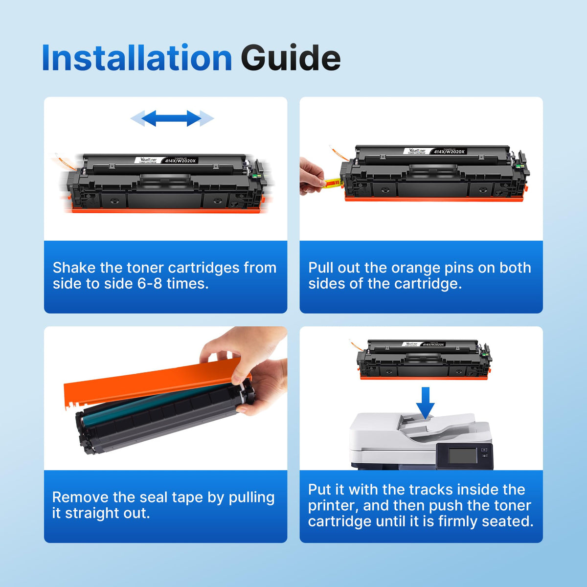 Valuetoner 414X Black Toner Cartridges Compatible HP M479 M454 2-Pack