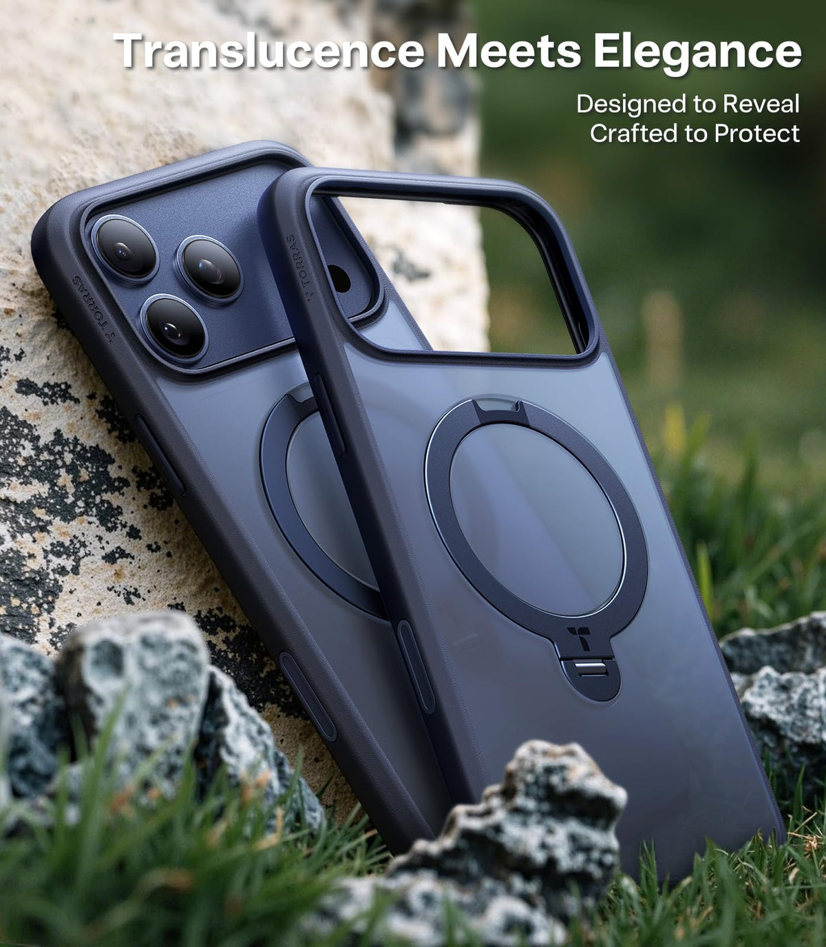 TORRAS Q3 Spin for iPhone 17 Pro Max Case with 360 Magnetic Stand Blue