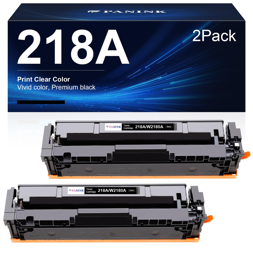 2PK PANINK 218A W2180A Black Toner No Chip for HP MFP 3301fdw 3301cdw 3201dw