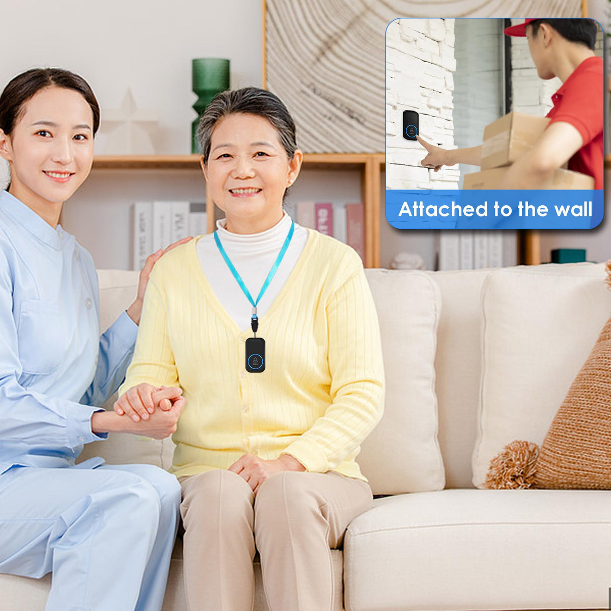 FullHouse Caregiver Pager Wireless Call Button Emergency Wristband