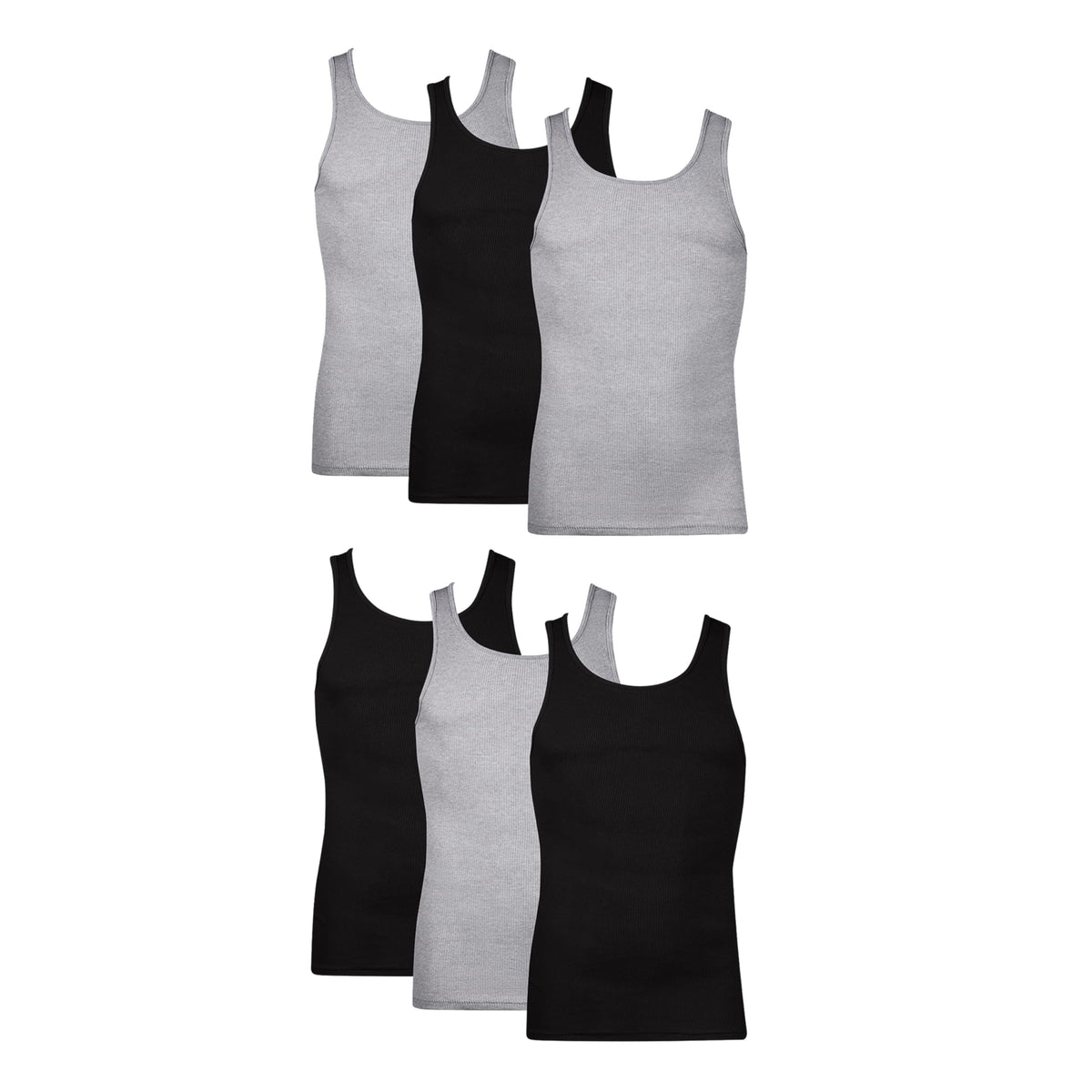 Hanes Men Hanes Men's Cotton Tank Undershirts Pack, Moisture-Wicking Ribbed