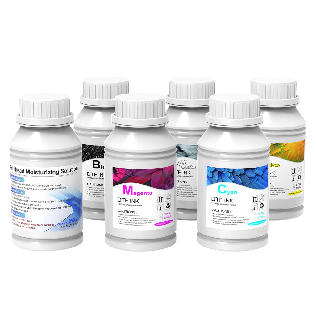DXZ Premium DTF Ink 1250ML,DTF Transfer Ink for PET Film,Refill for DTF Printers