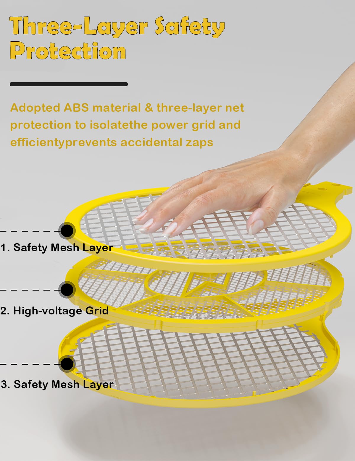 Drihara 2-Pack Electric Fly Swatter – Battery Powered Bug Zapper Racket