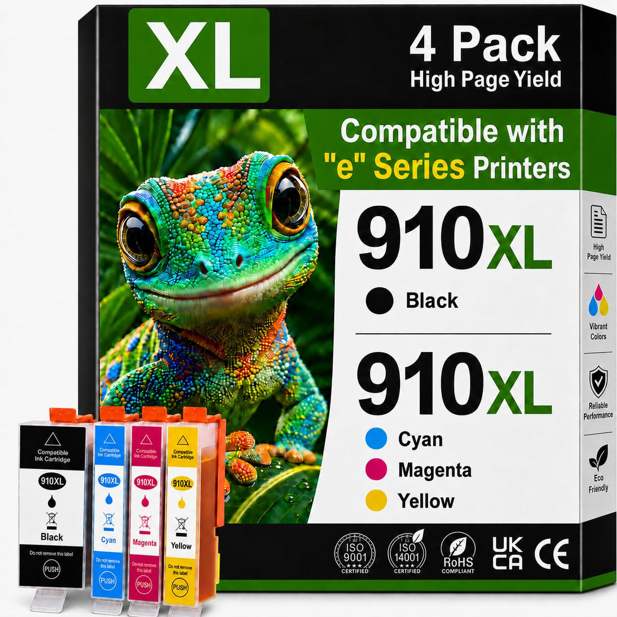 910XL Ink Cartridges Combo Pack for HP 910XL 910 Ink