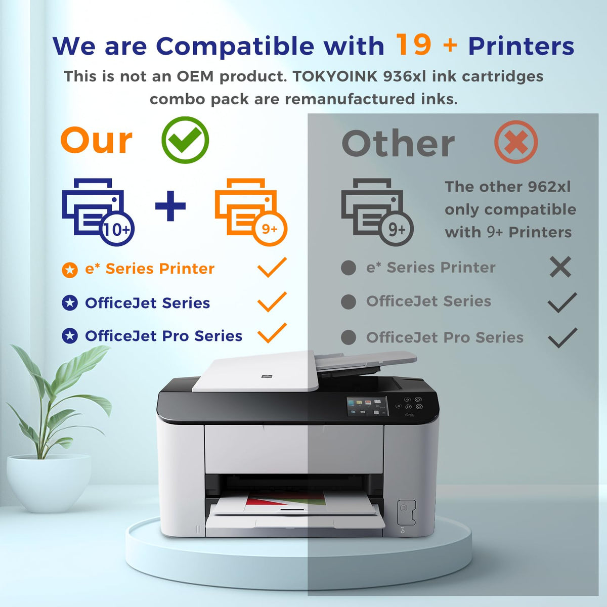TOKYOINK 936XL Ink 4-Pack for HP OfficeJet Pro 9120e 9135e 9730e 9128e