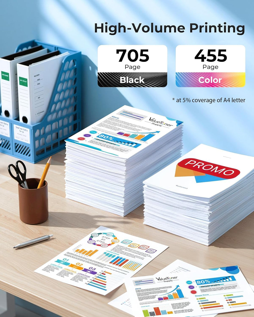 67XL Cartridges 2-Black and 1-Color (3-Pack) for HP Ink 67 67XL