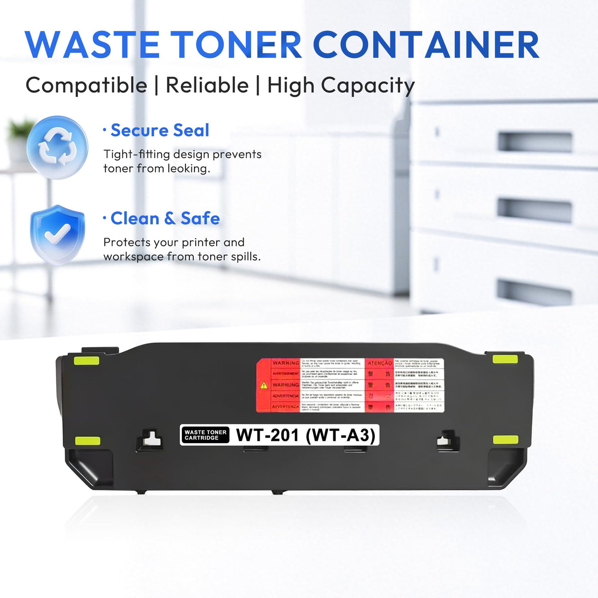 WT-201 Waste Toner Container Cartridge WT201 WT-A3 Waste Toner Box 1-Pack