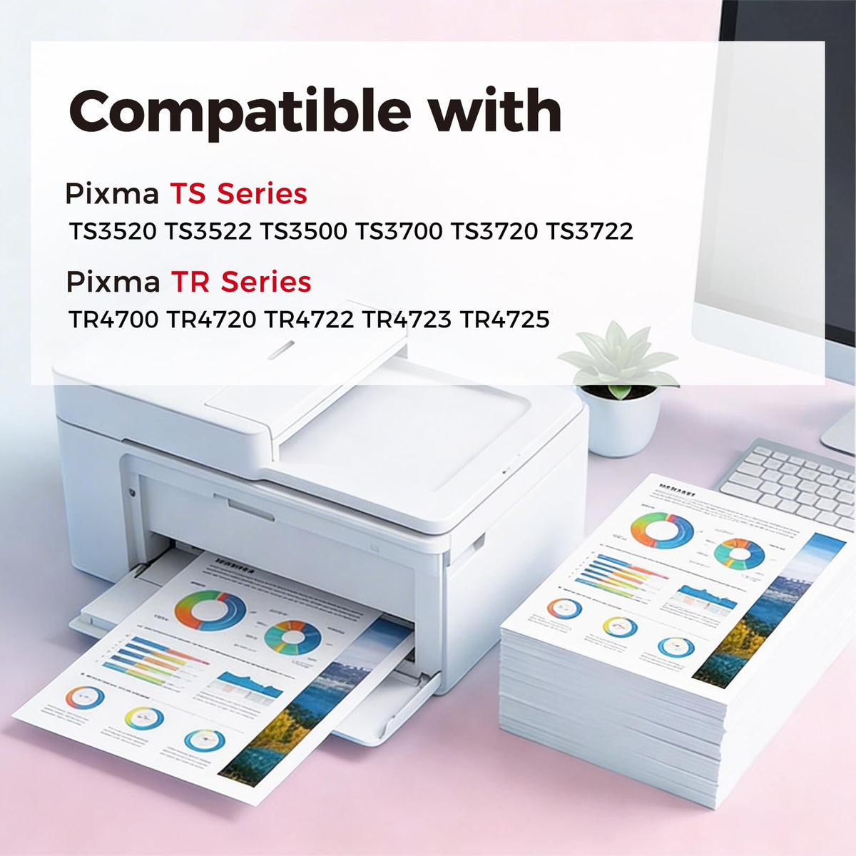 PANINK PG-275XL Black Ink Cartridge 2-Pack for Canon TS3500 TS3700 TR4700