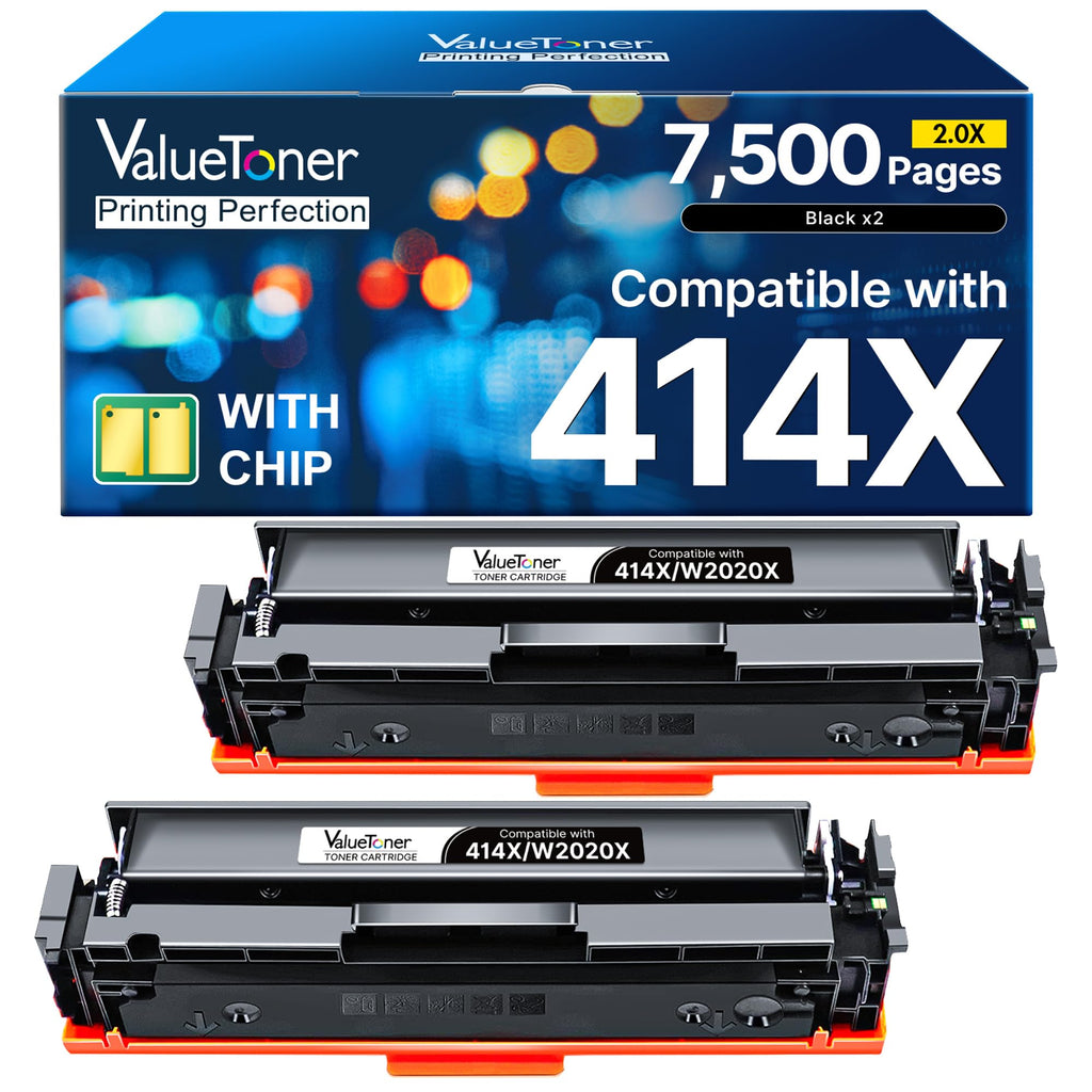 Valuetoner 414X Black Toner Cartridges Compatible HP M479 M454 2-Pack