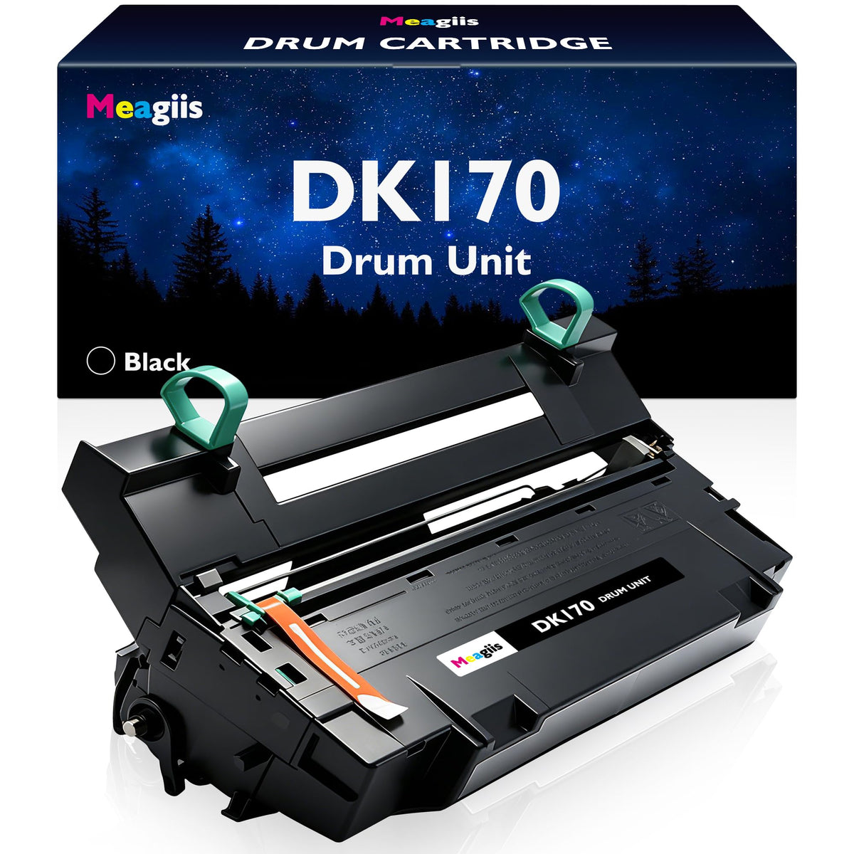 Meagiis DK 170 DK170 Black Drum Replacement for Kyocera DK-170 Drum Unit