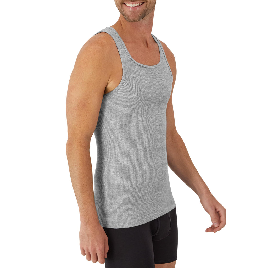 Hanes Men Hanes Men's Cotton Tank Undershirts Pack, Moisture-Wicking Ribbed