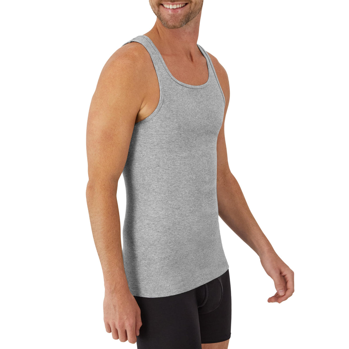 Hanes Men Hanes Men's Cotton Tank Undershirts Pack, Moisture-Wicking Ribbed