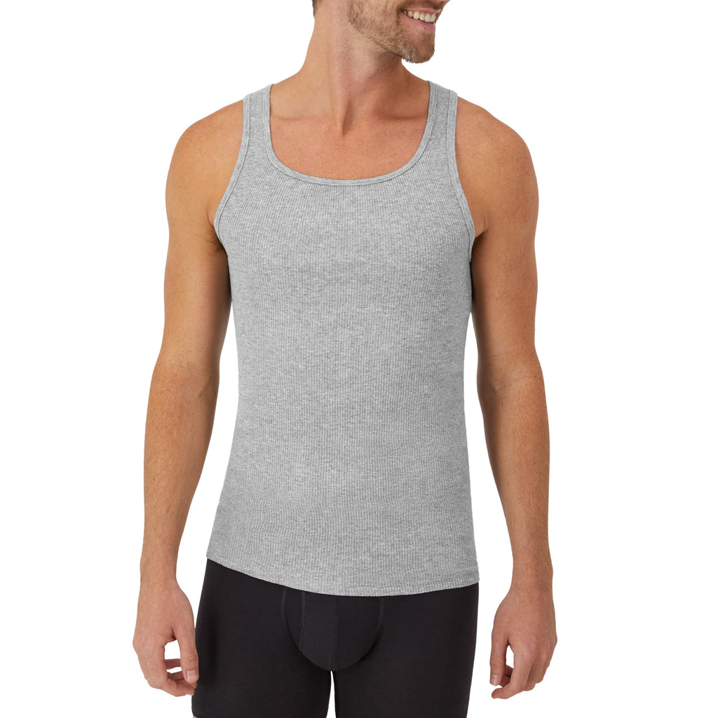 Hanes Men Hanes Men's Cotton Tank Undershirts Pack, Moisture-Wicking Ribbed