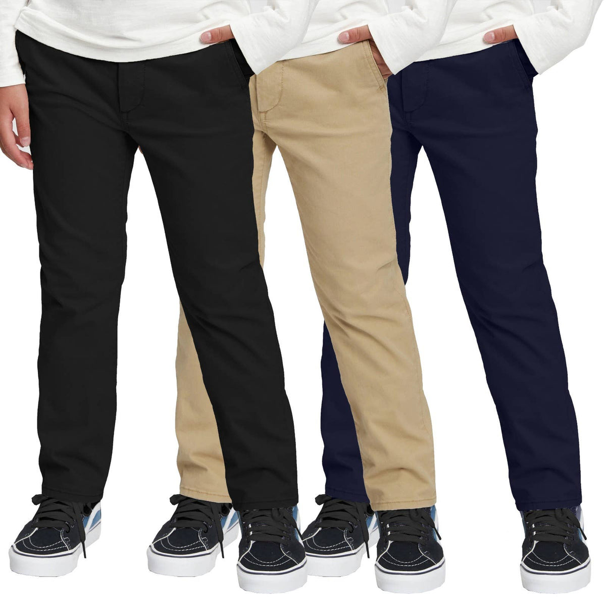 Boys Flat Front School Uniform Pants