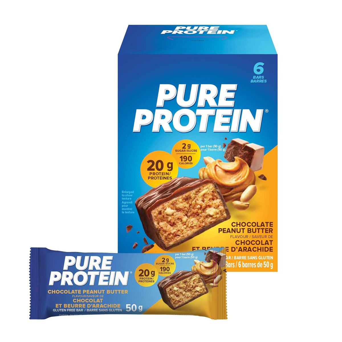 PURE PROTEIN - PROTEIN BAR 6/50G CHOCOLATE PEANUT BUTTER