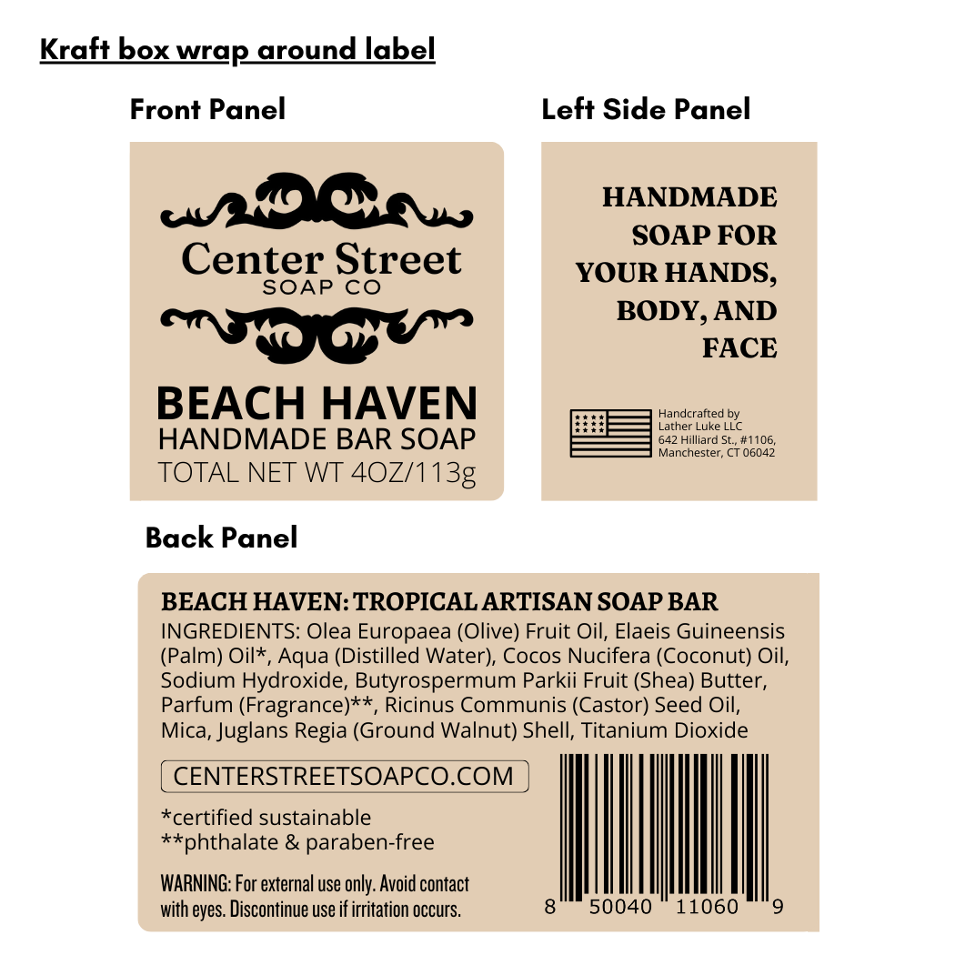 Beach Haven Summer Handmade Bar Soap - 4oz