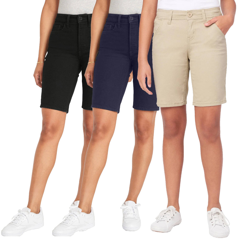 Women's School Uniform Super Stretch Bermuda Shorts
