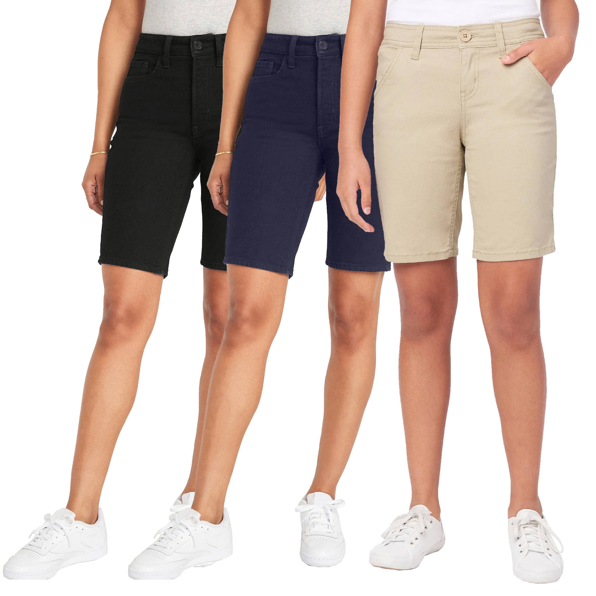 Women's School Uniform Super Stretch Bermuda Shorts