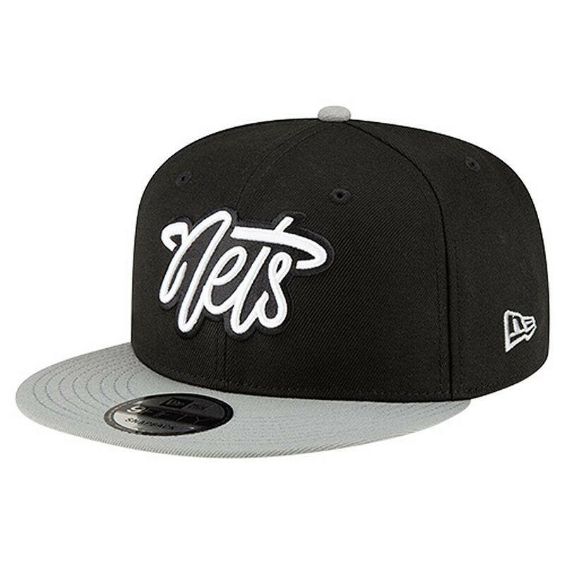New Era Brooklyn Nets Two-Tone 9FIFTY Snapback Hat Black Adjustable NBA