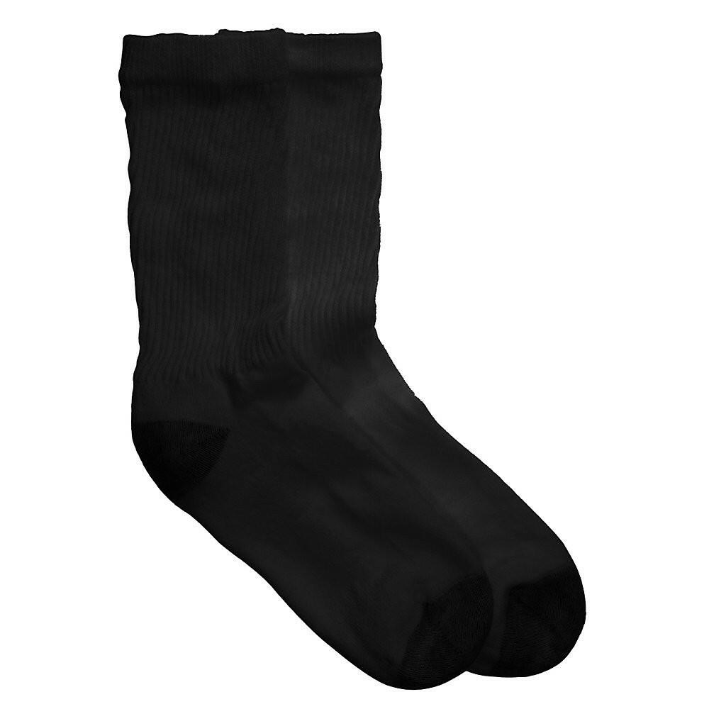 Hanes Cushioned Crew Athletic Socks Extended Size 10-Pack (683/10P) -BLACK -8-12
