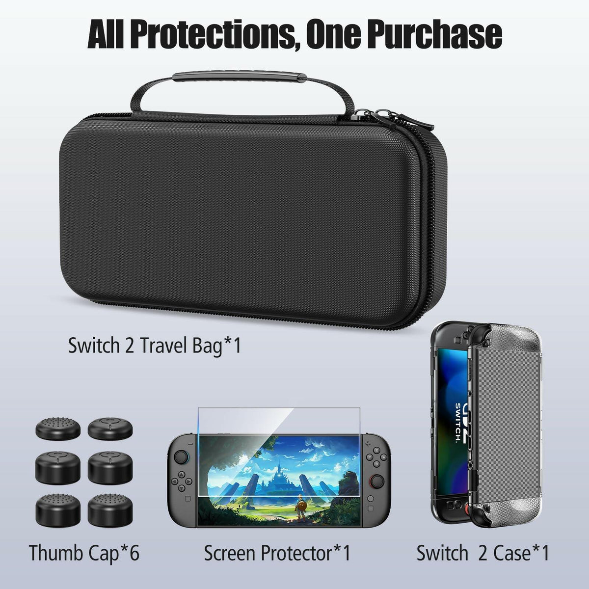 HEYSTOP Accessories Case for Nintendo Switch 2, 12 Game Card Slots Cover