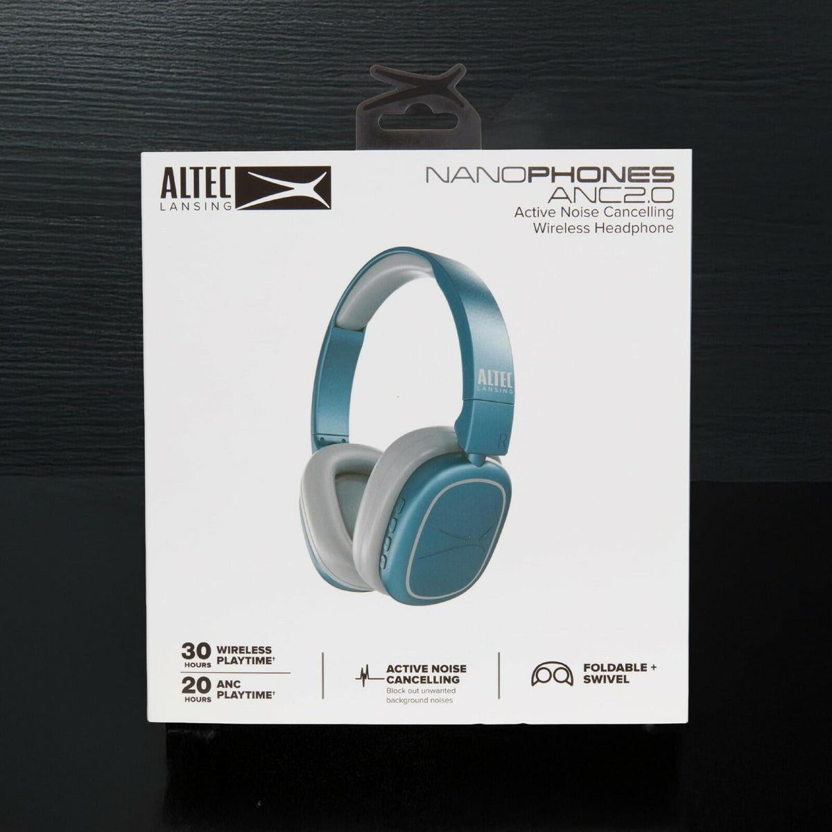 Altec Lansing Nanophones ANC 2.0 Bluetooth Headphones Metallic Blue MZX5501