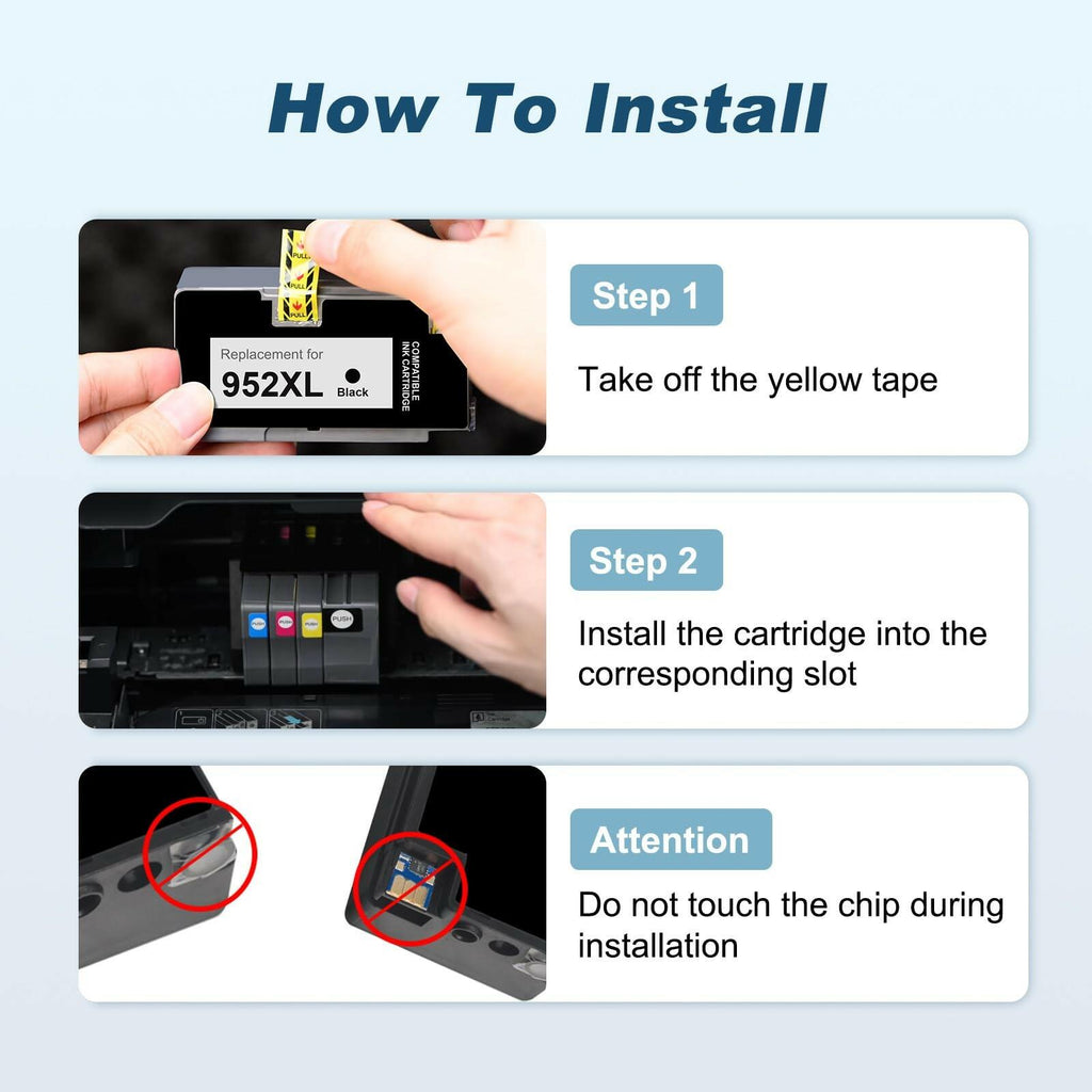 MYTONER 952XL Ink Cartridges Combo Pack Replacement for HP 952XL Ink