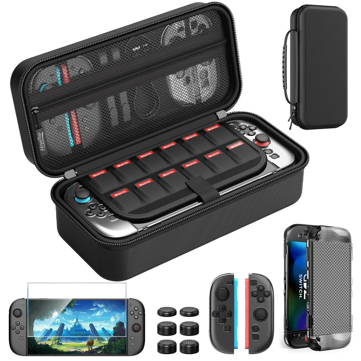 HEYSTOP Accessories Case for Nintendo Switch 2, 12 Game Card Slots Cover