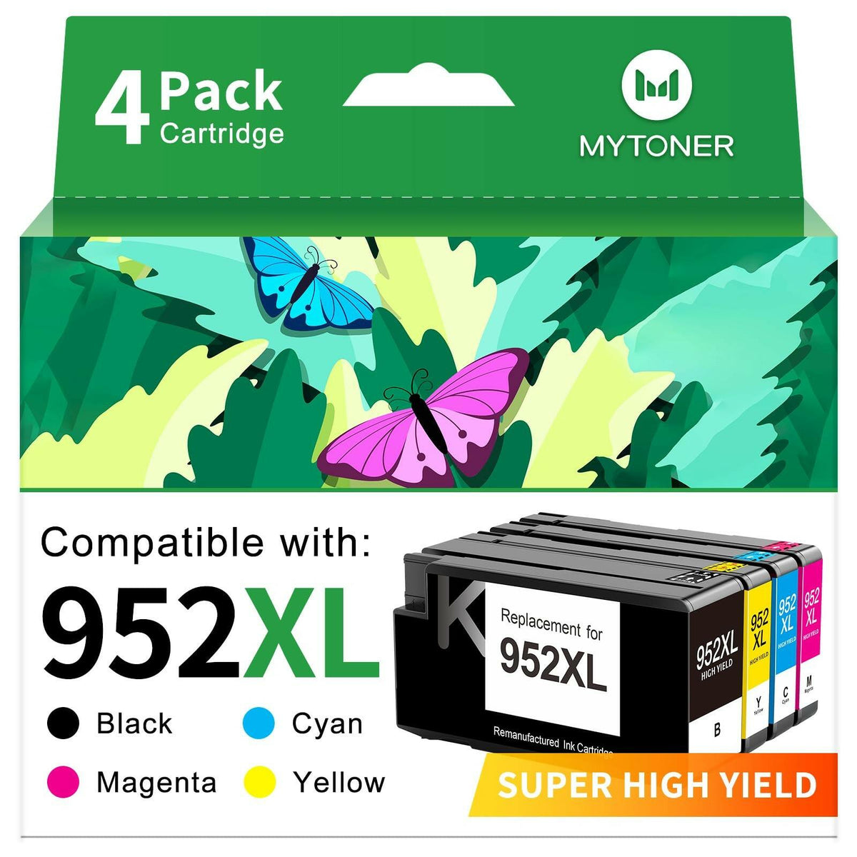 MYTONER 952XL Ink Cartridges Combo Pack Replacement for HP 952XL Ink