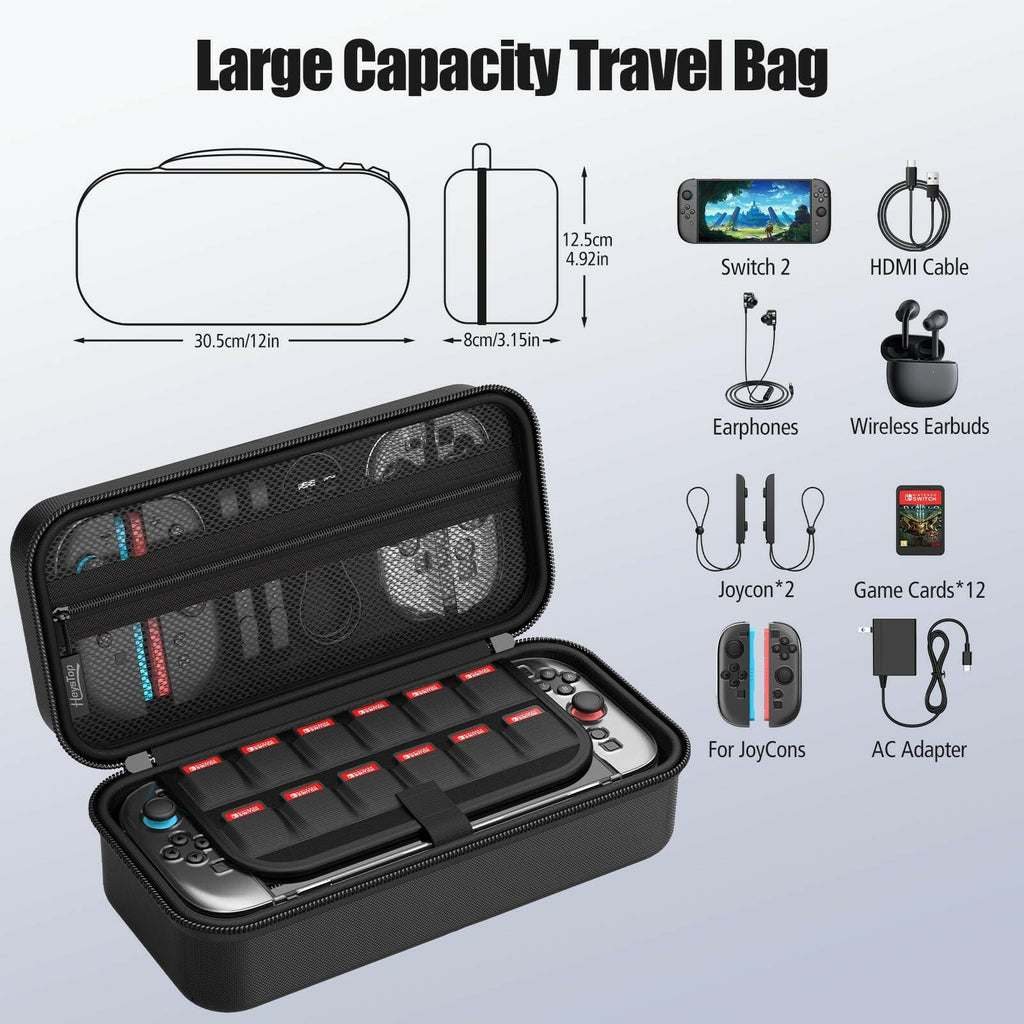 HEYSTOP Accessories Case for Nintendo Switch 2, 12 Game Card Slots Cover