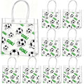 Zenoble 24 PCS World Soccer Cup Goody Bags PVC Clear Snack Gift Goodie Candy