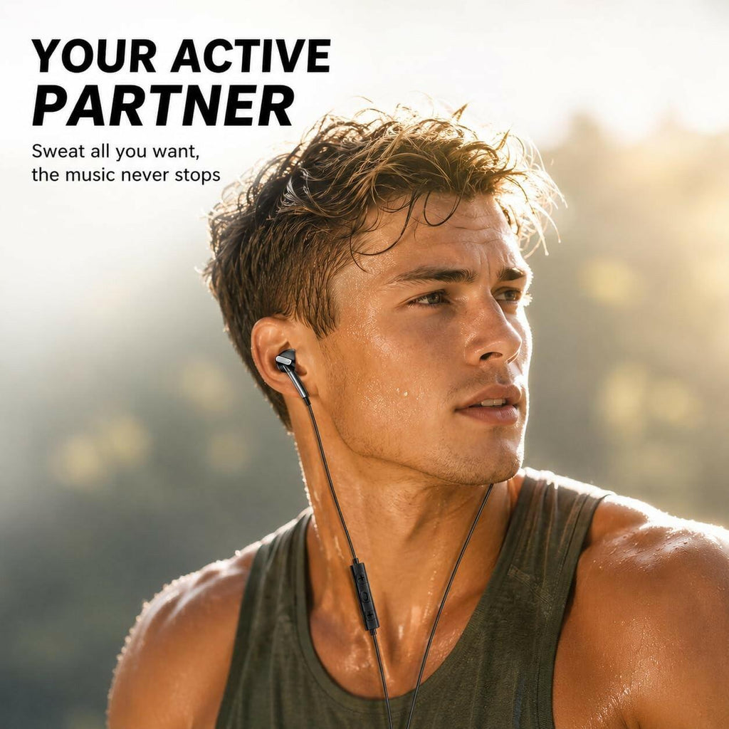 USB-C DAC Wired Earbuds HD Mic Volume Control, Black