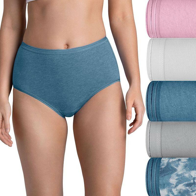Women's Fruit of the Loom® Ultra Soft Brief 4-pack Panty Set 5DUSKBR, Size: 10