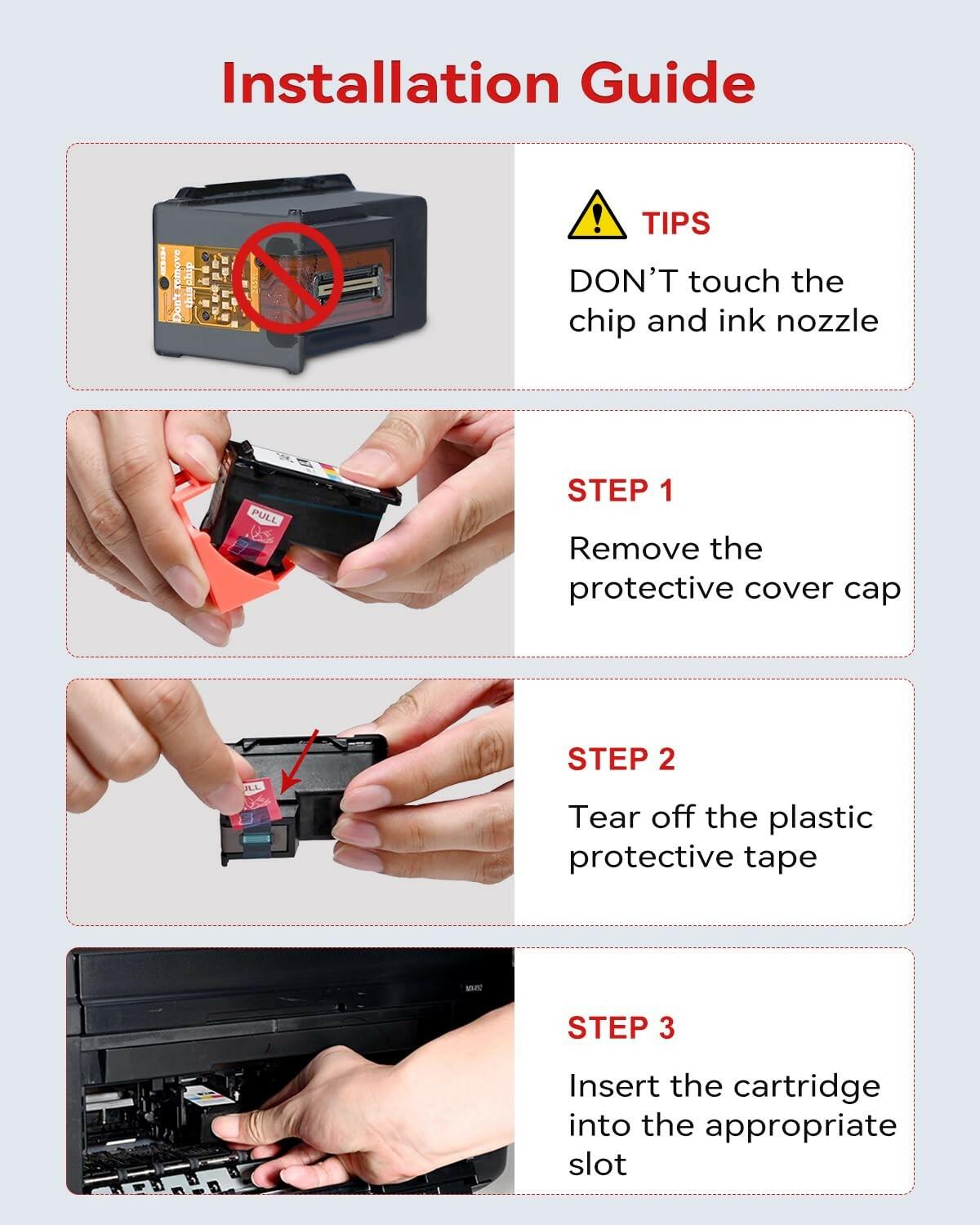 Wiseta 245XL 246XL Ink Cartridges Black Color Combo Canon PIXMA 2-Pack