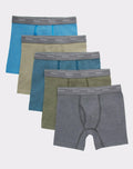 Hanes Originals Boys' Tween Boxer Brief Underwear, Assorted Solids, 5-Pack L
